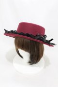 axes femme / 巻きバラレースカンカン帽  ワイン H-25-04-01-1007-AX-AC-NS-ZH