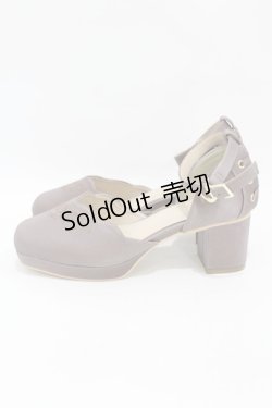 画像2: axes femme / 刺繍入りセパレートパンプス M グレー H-25-04-01-1001-AX-SH-NS-ZH