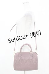 Maison de FLEUR / モノグラムポケットボストンショルダーバッグ  ワイン H-25-04-01-1014-LO-BG-NS-ZH