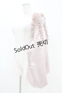 画像2: Maison de FLEUR / サテンフリルハンドルキャリーオンバッグ  ピンク H-25-04-01-1015-LO-BG-NS-ZH