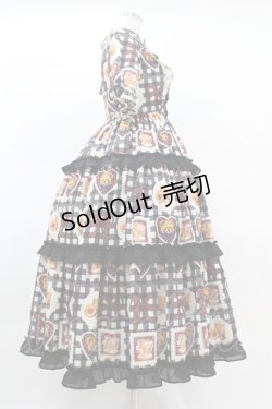 画像3: axes femme kawaii / ベアズベーカリー柄ロングワンピース M ブラック H-25-04-01-1016-AX-OP-NS-ZH