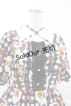 画像4: axes femme kawaii / ベアズベーカリー柄ロングワンピース M ブラック H-25-04-01-1016-AX-OP-NS-ZH