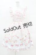 axes femme kawaii / ダイナーカフェジャンパースカート M ピンク H-25-04-01-1018-AX-OP-NS-ZH