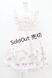 axes femme kawaii / ダイナーカフェジャンパースカート M ピンク H-25-04-01-1018-AX-OP-NS-ZH