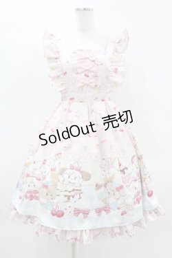 画像1: axes femme kawaii / ダイナーカフェジャンパースカート M ピンク H-25-04-01-1018-AX-OP-NS-ZH