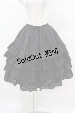 画像1: metamorphose / レイヤードフリルスカート Free ブラック H-25-04-01-1019-ME-SK-NS-ZH