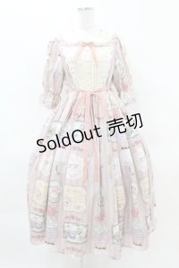 axes femme kawaii / ティティ×ベアファミリーワンピース M ピンク H-25-04-01-1021-AX-OP-NS-ZH