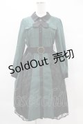 axes femme / 配色シャツワンピース M グリーン H-25-04-01-1023-AX-OP-NS-ZH