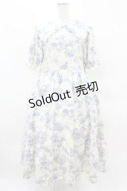 画像1: m petit by misako / トワルドジュイOPハンソデ LL オフ/サックス H-25-04-01-1025-LO-OP-NS-ZH