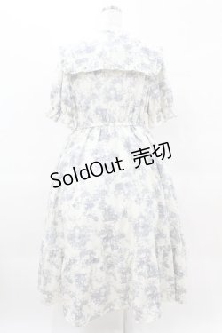 画像2: m petit by misako / トワルドジュイOPハンソデ LL オフ/サックス H-25-04-01-1025-LO-OP-NS-ZH