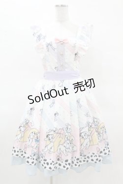 画像1: axes femme kawaii / 101匹わんちゃん/ワンピース M オフ H-25-04-01-1031-AX-OP-NS-ZH