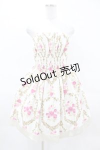 JESUS DIAMANTE / スモッキングベアワンピース 40 新オーナメント柄ローズローズ H-25-04-01-1035-JE-OP-NS-ZH