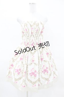 画像1: JESUS DIAMANTE / スモッキングベアワンピース 40 新オーナメント柄ローズローズ H-25-04-01-1035-JE-OP-NS-ZH