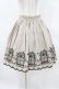 画像1: axes femme / 窓柄刺繍入りミドルスカート M ベージュ H-25-04-01-1037-AX-SK-NS-ZH (1)