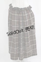 Jane Marple Dans Le Salon / ウールチェックギャザースカート  ブラウン H-25-04-01-010-JM-SK-KB-ZH
