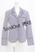 STIGMATA / Stripe School Jacket  パープル×ブラック H-25-04-01-011-GO-JA-KB-ZT439