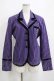 画像1: STIGMATA / Stripe School Jacket  パープル×ブラック H-25-04-01-011-GO-JA-KB-ZT439 (1)