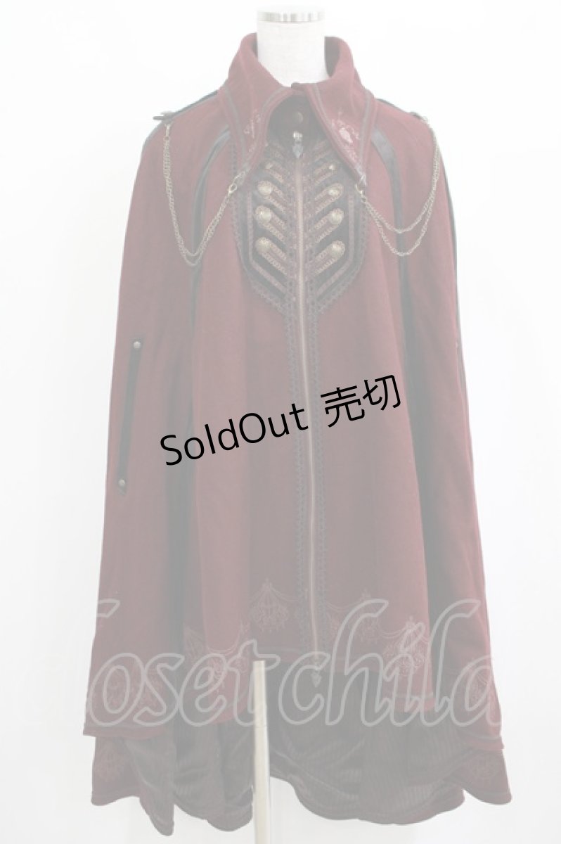 画像1: Ozz oneste / 刺繍ケープ  ボルドー H-25-04-01-014-OO-JA-KB-ZT236 (1)