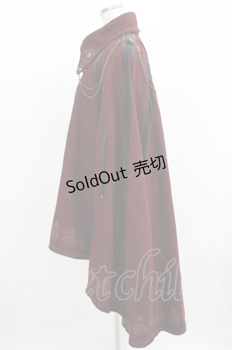 画像2: Ozz oneste / 刺繍ケープ  ボルドー H-25-04-01-014-OO-JA-KB-ZT236 (2)