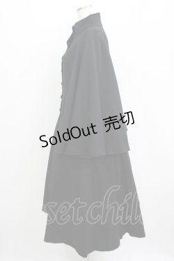 画像2: Sheglit / "Sacred"ロングケープコート  黒 H-25-04-01-003-EL-CO-KB-ZH