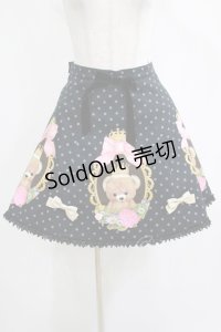 ALICE and the PIRATES / くまキング柄スカート Free ブラック H-25-04-02-025-PA-SK-NS-ZH