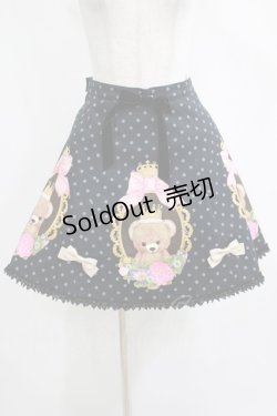 画像1: ALICE and the PIRATES / くまキング柄スカート Free ブラック H-25-04-02-025-PA-SK-NS-ZH