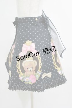 画像2: ALICE and the PIRATES / くまキング柄スカート Free ブラック H-25-04-02-025-PA-SK-NS-ZH