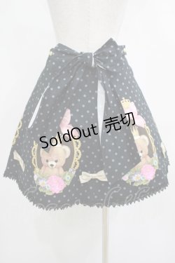 画像3: ALICE and the PIRATES / くまキング柄スカート Free ブラック H-25-04-02-025-PA-SK-NS-ZH