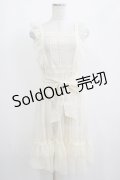 axes femme kawaii / ドットチュールエプロン M アイボリー H-25-04-02-031-AX-OP-NS-ZH