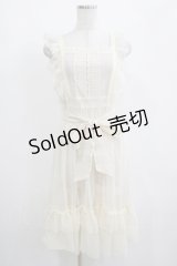 axes femme kawaii / ドットチュールエプロン M アイボリー H-25-04-02-031-AX-OP-NS-ZH