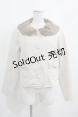 m petit by misako / ファー襟ショートコート M オフ H-25-04-02-032-LO-CO-NS-ZH