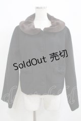 m petit by misako / ファー襟ショートコート L ブラック H-25-04-02-033-LO-CO-NS-ZH