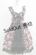 BABY,THE STARS SHINE BRIGHT / Pearl Bouquet柄ジャンパースカートII型 Free ブラック H-25-04-02-004-BA-OP-NS-ZH