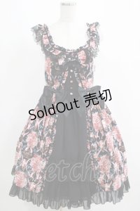 BABY,THE STARS SHINE BRIGHT / Pearl Bouquet柄ジャンパースカートII型 Free ブラック H-25-04-02-004-BA-OP-NS-ZH
