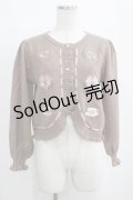 axes femme kawaii / Rosy Bearニットカーデ M モカ H-25-04-02-039-AX-TO-NS-ZH