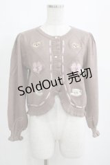 axes femme kawaii / Rosy Bearニットカーデ M モカ H-25-04-02-039-AX-TO-NS-ZH