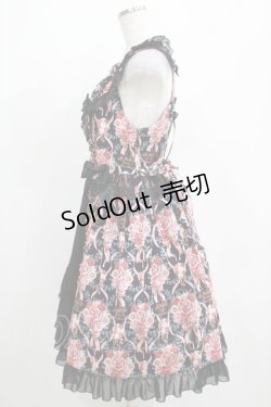 画像2: BABY,THE STARS SHINE BRIGHT / Pearl Bouquet柄ジャンパースカートII型 Free ブラック H-25-04-02-004-BA-OP-NS-ZH