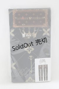 ATELIER PIERROT / Royal Crown tights  ブラック H-25-04-02-047-EL-ZA-NS-ZH