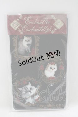 画像1: Enchantlic Enchantilly / 猫の女王達の肖像画オーバーニーソックス  ブラック H-25-04-02-051-LO-ZA-NS-ZH