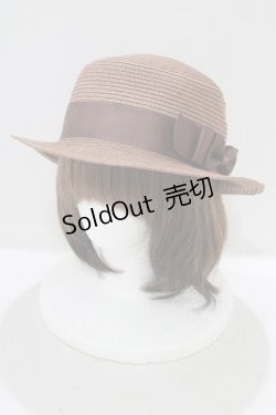 画像1: m petit by misako / AMブレードカンカン帽  ブラウン H-25-04-02-060-LO-AC-NS-ZH