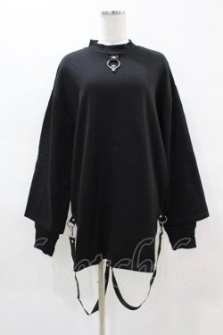 画像1: KILL STAR / FLAYER SWEAT SHIRT XS ブラック H-25-04-02-1051-SL-TO-KB-ZH