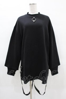 画像1: KILL STAR / FLAYER SWEAT SHIRT XS ブラック H-25-04-02-1053-SL-TO-KB-ZH