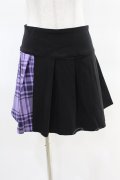 KILL STAR / CATTLE PLEATED SKIRT L ブラック/ライラックタータン H-25-04-02-1006-SL-SK-KB-ZH
