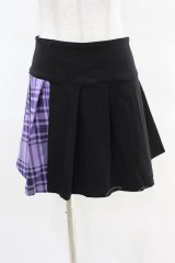 KILL STAR / CATTLE PLEATED SKIRT L ブラック/ライラックタータン H-25-04-02-1006-SL-SK-KB-ZH