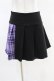 画像1: KILL STAR / CATTLE PLEATED SKIRT L ブラック/ライラックタータン H-25-04-02-1006-SL-SK-KB-ZH (1)