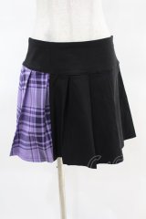 KILL STAR / CATTLE PLEATED SKIRT M ブラック/ライラックタータン H-25-04-02-1007-SL-SK-KB-ZH