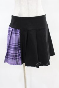 KILL STAR / CATTLE PLEATED SKIRT M ブラック/ライラックタータン H-25-04-02-1007-SL-SK-KB-ZH