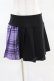 画像1: KILL STAR / CATTLE PLEATED SKIRT M ブラック/ライラックタータン H-25-04-02-1007-SL-SK-KB-ZH (1)