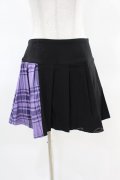 KILL STAR / CATTLE PLEATED SKIRT M ブラック/ライラックタータン H-25-04-02-1008-SL-SK-KB-ZH