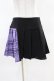 画像1: KILL STAR / CATTLE PLEATED SKIRT M ブラック/ライラックタータン H-25-04-02-1008-SL-SK-KB-ZH (1)